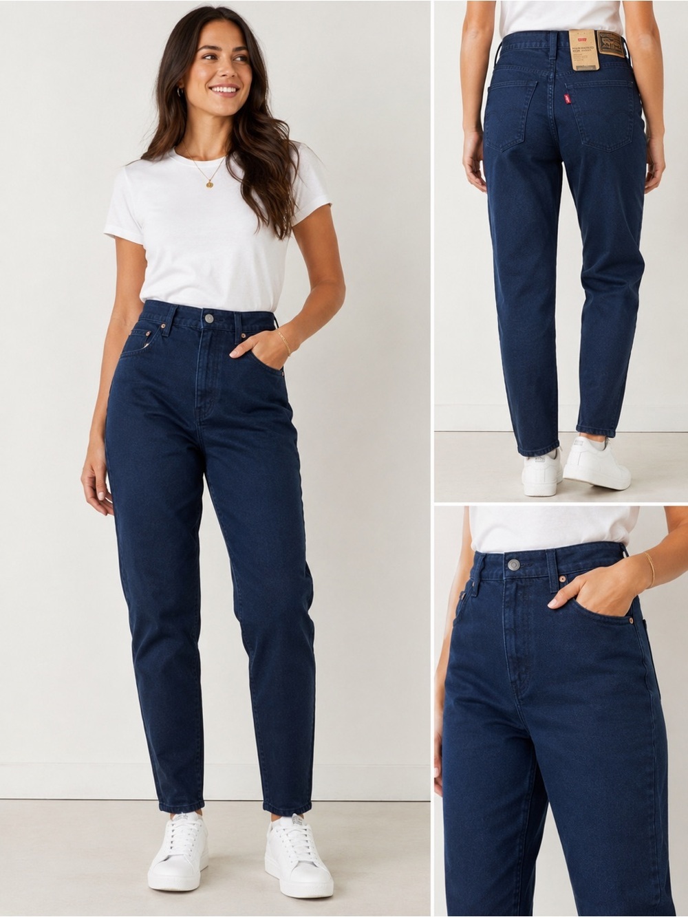 Levi’s High Waisted Mom Jeans Black 31x30 Tapered High Rise Relaxed Fit NWT